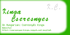 kinga cseresnyes business card